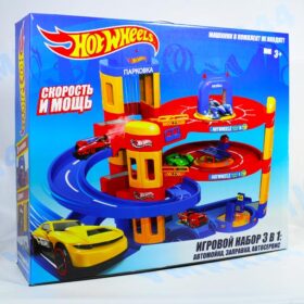 HotWheels Игровой набор 3 в 1. автомойка, заправка. автосервис