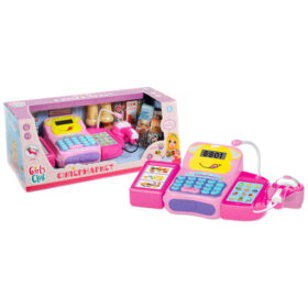 Касса "Супермаркет Girl's club" (свет, звук, продукты)