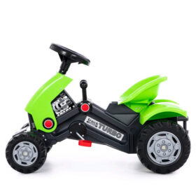 Каталка-трактор с педалями зелёный Turbo-2 Полесье 52735